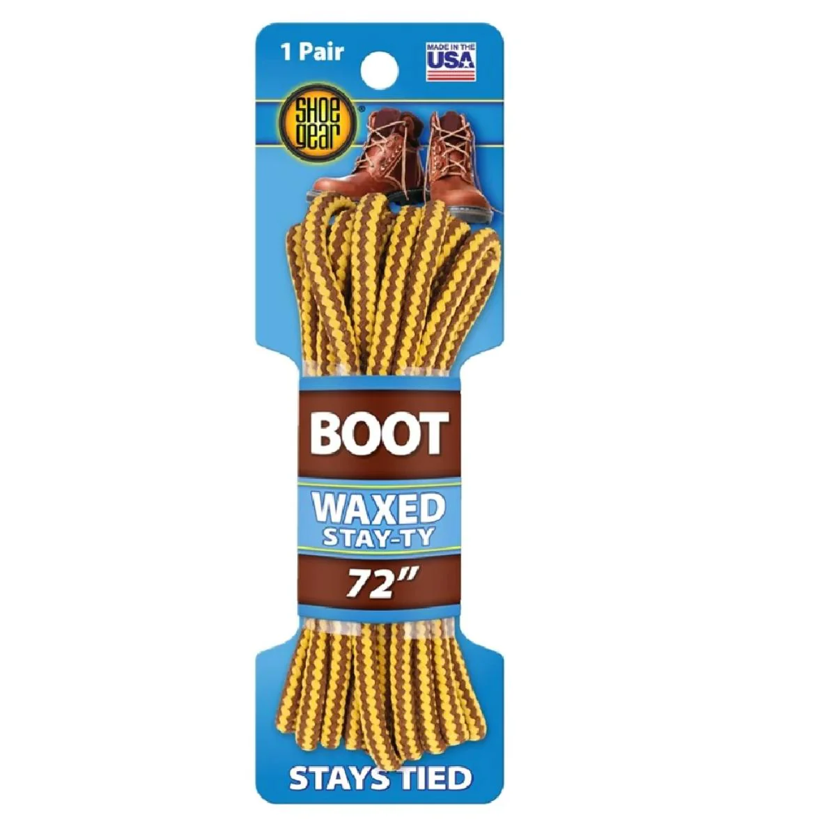 Shoe Gear - Waxed Boot Laces - Blk Blk - Image 3